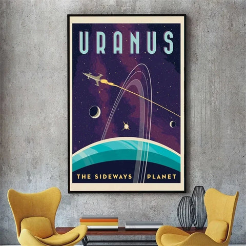 Poster Vintage Planète Uranus