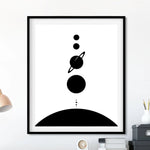 Poster planetes du systeme solaire minimaliste