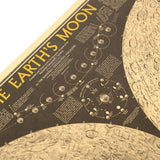Affiche représentant une carte de la surface de la lune