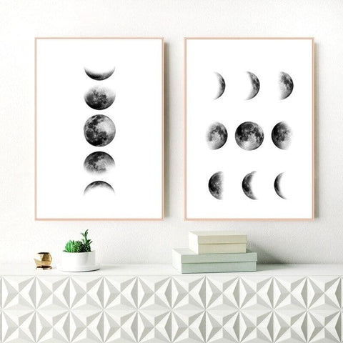 Affiche phases de la lune