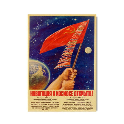 Affiche propagamde guerre froide espace