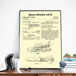 Affiche schéma scientifique navette spatiale
