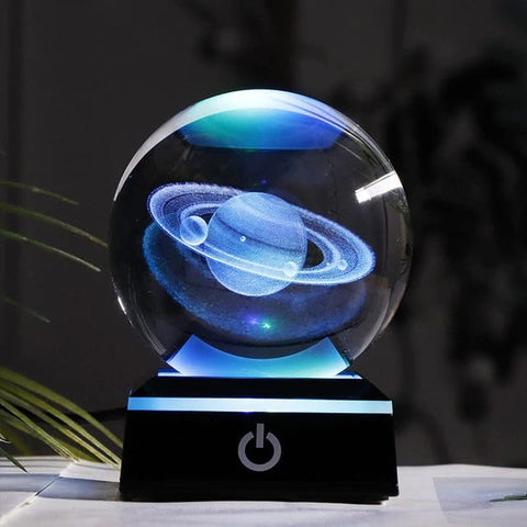 Sphère de Cristal Magique du Monde Globe terrestre Rond Carte du Monde  Système Solaire Boule de Cristal Verre Boules de Cristal décoratives  Ornement