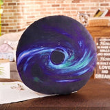 Coussin décoré d'un trou noir dans l'espace
