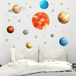 Décalques huit planetes système solaire