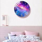 Horloge murale décorative galaxie