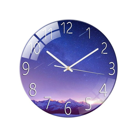 Horloge murale Neptune, horloge lumineuse Neptune, lueur dans le noir,  décor planétaire, horloge spatiale, signe Poissons, grande horloge murale,  horloge surdimensionnée -  France