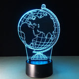 lampe stéréoscopique globe terrestre 3d