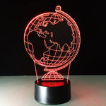 lampe illusion 3d stéréoscopique globe terrestre