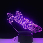 Lampe Vaisseau Spatial Acrylique 3D | Espace Stellaire