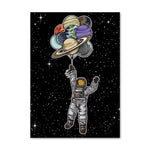 Poster Astronaute tenant des Ballons | Espace Stellaire