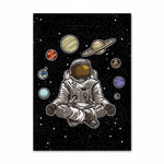 Poster Astronaute en Méditation | Espace Stellaire