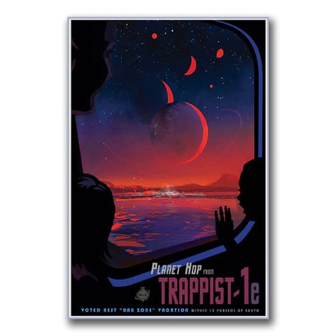 Poster d'astronomie vintage Trappist-1e