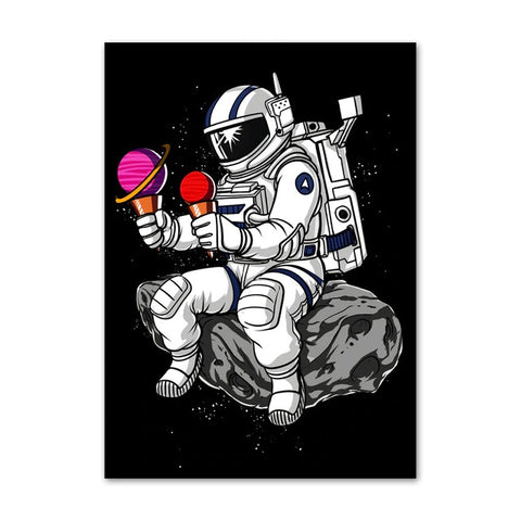 Poster dessin d'Astronaute