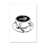 Poster Astronaute dans une tasse de café