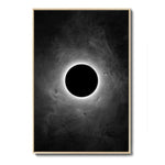 Poster noir et blanc eclipse solaire