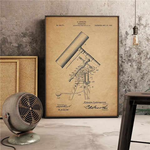 Poster plan de telescope