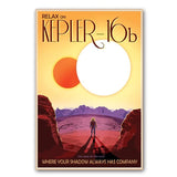Poster vintage exoplanète Kepler 16b
