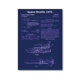 Poster plans de la navette spatiale américaine