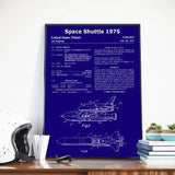 Poster plans navette spatiale américaine