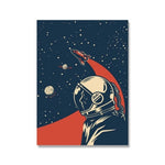 Poster rétro astronaute