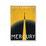 Poster rétro planète Mercure