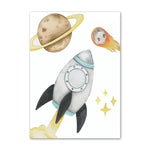Poster Fusée autour de Saturne