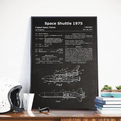 Poster schéma navette spatiale américaine
