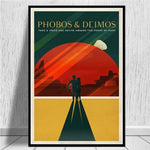 Poster Spatial Rétro Phobos et Deimos