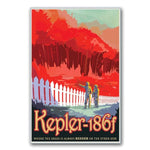 Poster vintage exoplanète Kepler 186f