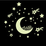 Autocollants lumineux Lune étoilée - Espace Stellaire