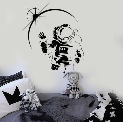 Autocollant mural astronaute en vinyle - Espace Stellaire