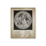 Toile Carte Télescopique de la Lune - Espace Stellaire