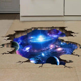 sticker 3D mural espace galactique
