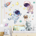 Stickers Espace pour Bébé décorés d'astronautes