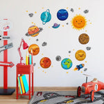 Stickers muraux planetes systemes solaire chambre a coucher