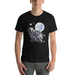 T-shirt astronaute en moto