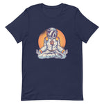 t-shirt astronaute méditation bleu