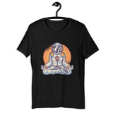 t-shirt astronaute pratiquant la meditation