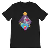 T-Shirt Astronaute couleurs Abstraites Noir | Espace Stellaire