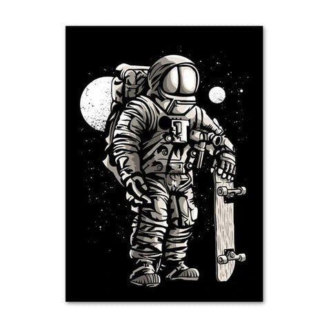 Toile Astronaute Planche a roulette | Espace Stellaire