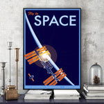 Poster exploration de l'espace vintage