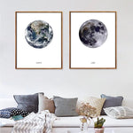 Poster Terre | Lune