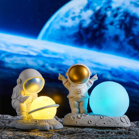 Veilleuse d'astronaute de dessin animé, jolie Figurine avec